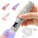 Lámpara LED portátil para uñas, secador de esmalte en gel de secado rápido, recargable por USB con batería de 250mAh, luz de manicura manual para dedos y pies, regalo para el Día del Amor y la Amistad
