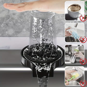Lavaplatos de cocina fácil de instalar - Diseño de múltiples boquillas y alta presión para limpieza rápida de biberones y utensilios de bar, material ABS duradero