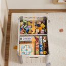 Cesta de Almacenamiento Grande y Plegable para Ropa y Juguetes - Plástico Blanco, Organizador Espacioso para Snacks y Juguetería de Niños