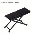 Delicia del ProGuitarrista - Pedal de Guitarra Metálico Ajustable de 4 Niveles con Diseño Plegable, Reposapiés Ergonómico y Construcción Duradera para una Experiencia de Juego Mejorada