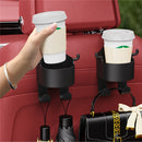 Portavasos para coche con diseño de gancho oculto, almacenamiento multicapa resistente, ahorro de espacio, carga estable sin vibraciones, estética discreta, seguridad al conducir y adaptabilidad a diferentes grosores del asiento
