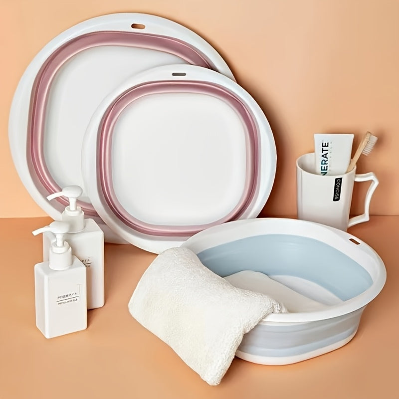 1 pieza, lavabo plegable pequeño para mujeres, ideal para ropa interior y calcetines, diseño rosa lindo, plegable que ahorra espacio, portátil para viajes y almacenamiento, solo lavado a mano, no necesita electricidad, fregadero portátil, artículos esenc