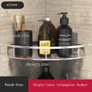 Organizador de aluminio para esquina de ducha, sin taladro, con ventosas y diseño de 2 niveles, ideal para baño, sostiene artículos de tocador y toallas