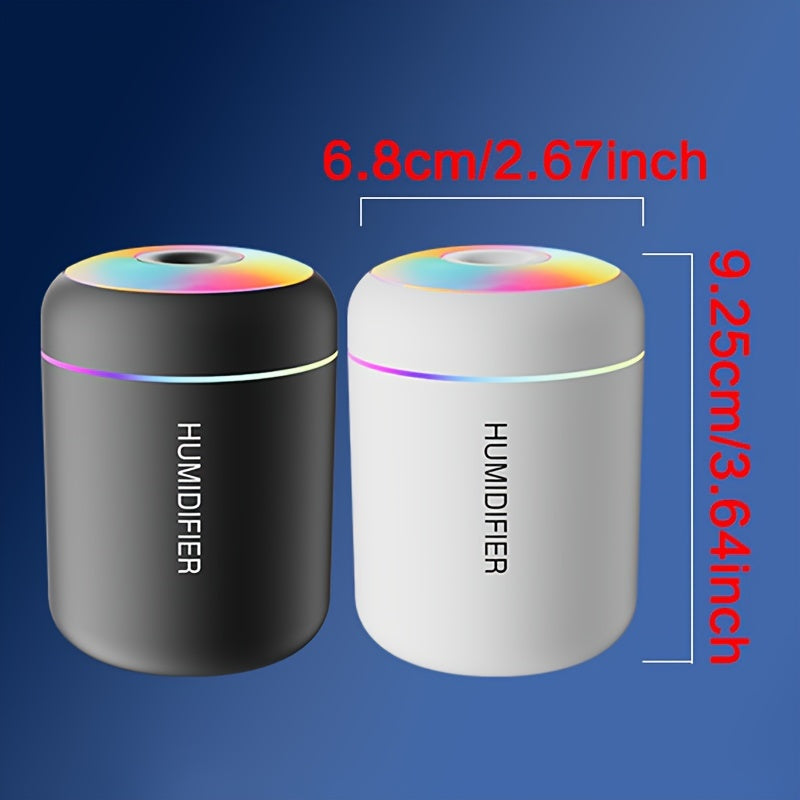 1 humidificador silencioso para la noche, humidificador ultrasónico portátil con tanque de agua de 180 ml, alimentado por USB, ideal para viajes, hogar, dormitorio, oficina, residencias estudiantiles y auto, diseño moderno