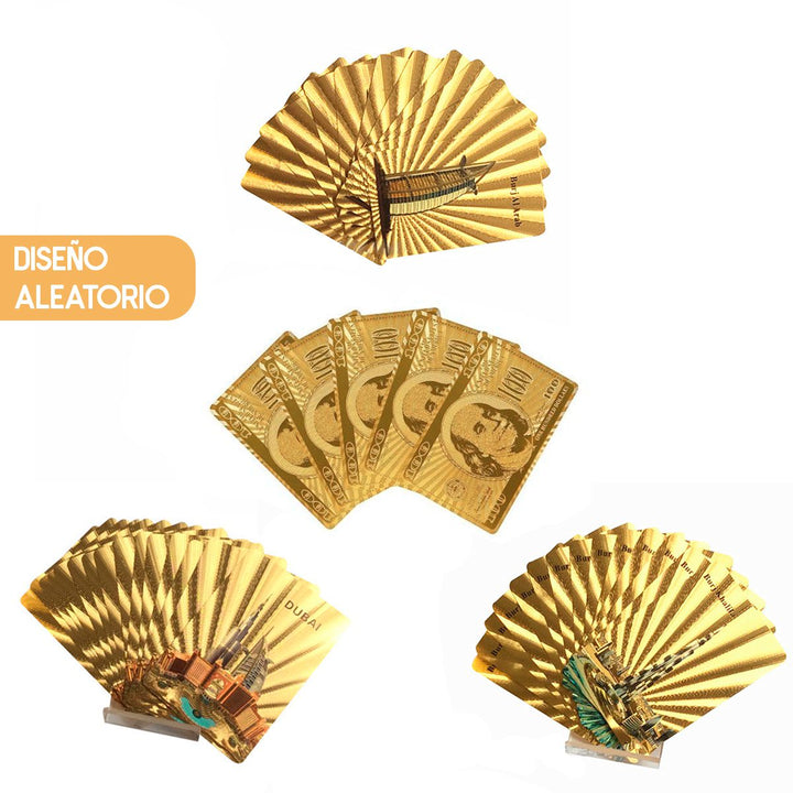 Cartas Remis Baraja metalizadas  Poker Naipe Flexible 8077