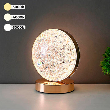 Lámpara Táctil Efecto Cristal Mesa De Noche Recargable LAIPARA-2