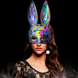 Máscara De Conejo Tornasol Sexy Media Cara Halloween Accesorio Disfraz 2909-108