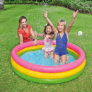Piscina Inflable Redonda 3 Aros + Base Acolchada Infantil NP
