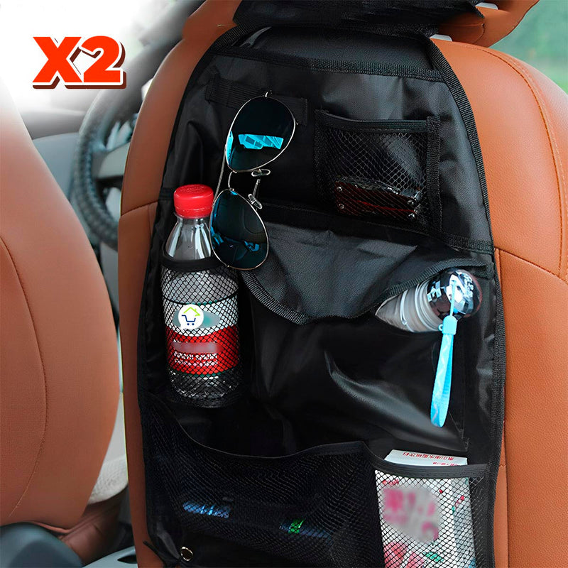 Organizador x2 Para Asiento Trasero Ahorra Espacio Carro Coche CENC-018