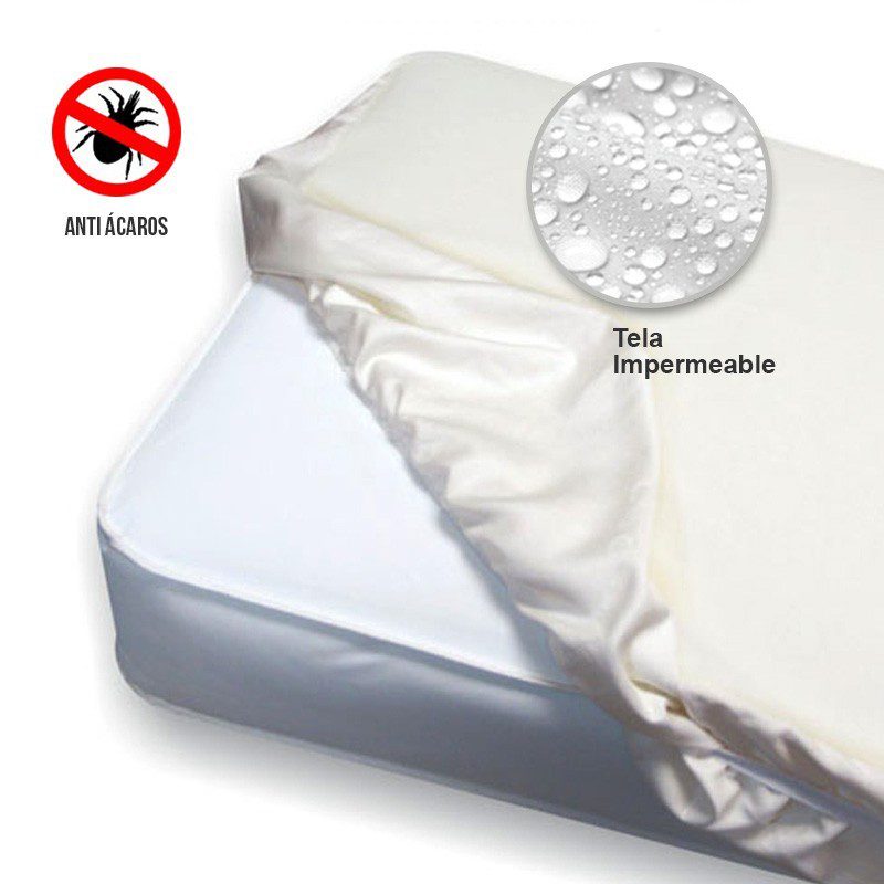 Protector Colchón Semidoble 1.20 x 1.90 Metros Anti Fluido Sábana Antiácaros