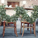 Guirnalda artificial de eucalipto - 1 pieza de vid de vegetación artificial para decoración de bodas, hogar y jardín - Planta colgante versátil para mesa, pared y decoración de fiestas - Material plástico, no requiere electricidad ni plumas