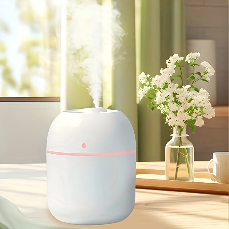 1 humidificador AromaRelax con luz nocturna USB, difusor de ambiente plástico para dormitorio, sala, oficina o auto - Funciona con bajo voltaje, compatible con múltiples espacios