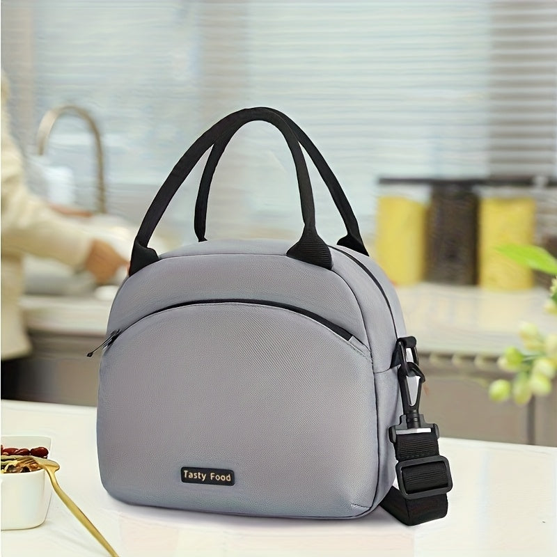 1 Bolsa para Almuerzo, Tote de Gran Capacidad con Asa Portátil para Comidas y Snacks, Ideal para la Escuela