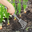 Juego de 3 piezas de pinzas de acero inoxidable reforzado con dientes semiesféricos y mango antideslizante. Incluye rastrillo de playa, herramienta de cuchara para jardinería y suelo duro. Kit de herramientas multiusos duraderas y resistentes a la herrum