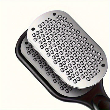 2 piezas de esponjas de limpieza de pies profesionales de acero inoxidable - Diseño a prueba de salpicaduras, mango duradero y resistente a la herrumbre, dispositivo de limpieza ergonómico fino y grueso para uso en casa, pedicura, cuidado de uñas - Herra