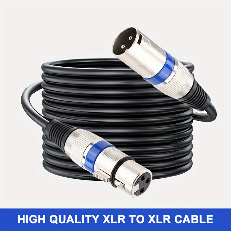 Cable de micrófono XLR macho a hembra de alta calidad I-ZCLIVE – Cable de audio balanceado de 3 pines para KTV, sistemas de sonido, preamplificadores y estaciones de radio, diseño plano duradero con conectores metálicos