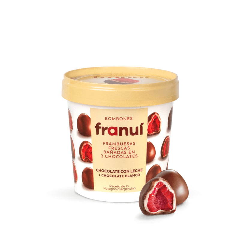 FRAMBUESA FRANUI 150G BAÑADA CHOCO/LECHE