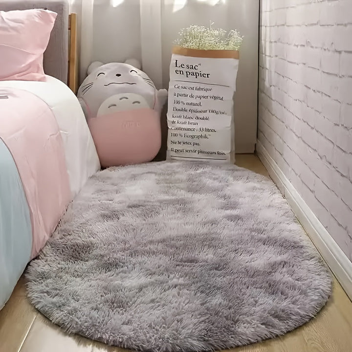 1pieza Alfombra de Área Suave y Peluda, Alfombra de Lujo Moderna, Absorbente, Antideslizante, Fibra de Poliéster, Tejido de Punto, con Lavar a Mano Sólo, para Sala de Estar y Dormitorio, Decoración para el Hogar