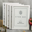Marco de fotos clásico de madera ATOBR ART - Vertical, rectangular, para colgar en la pared, incluye hardware de montaje (Juego de 5)