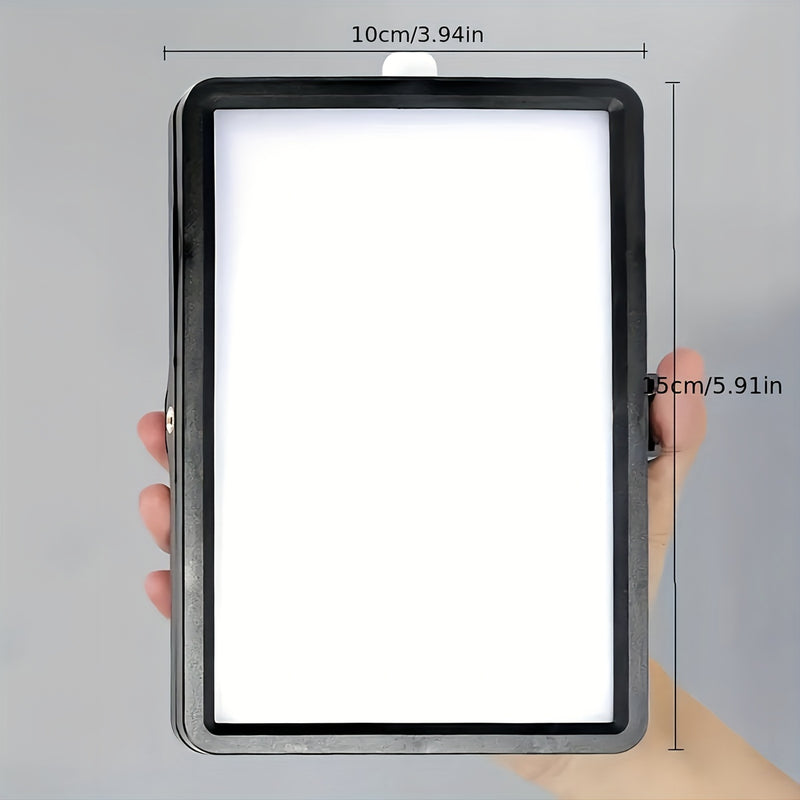 1 Paquete De Luz De Relleno De 6 Pulgadas Con Soporte De Trípode Telescópico De Dos Secciones, Lámpara De Relleno De Panel De Video LED Para Foto De Cámara, Iluminación Para Transmisión En Vivo, Estudio Fotográfico, Maquillaje, Reunión, Selfie, Fotografí