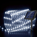 Tira de luces LED solares para exteriores, 8 modos, luces decorativas para jardín, fiestas, Navidad, árbol de Navidad, Halloween, bodas y decoración de patio
