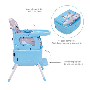SILLA COMEDOR 3 EN 1 BOOSTER BONY PRIORI AZUL -