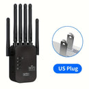 Amplificador de señal WiFi para hogar - Extensor de Internet, amplificador de WiFi, alcance largo hasta 12880 pies cuadrados y 120 dispositivos, repetidor de WiFi.