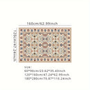 Alfombra de Estilo Étnico Persa Retro para Interior, con Diseño Antiguo y Desgastado, Plegable y Ligera para Cocina, Sala de Estar, Dormitorio y Comedor al Estilo Europeo