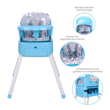 SILLA COMEDOR 3 EN 1 BOOSTER BONY PRIORI AZUL -