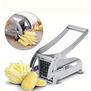 Rebanador Manual de Acero Inoxidable para Papas - Cortadora Multifuncional de Patatas Fritas, Pepinos y Zanahorias con Rejilla Ajustable, Mango Ergonómico para Uso en Cocina, Diseño Resistente, Herramienta Duradera y Fácil de Usar, Ideal para Preparación