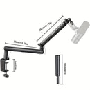 Soporte de Micrófono Ajustable para Escritorio Aokeo AK-55 con Almacenamiento de Cables - Construcción en Aleación Resistente, Negro, Compatible con Blue Yeti, Snowball iCE, HyperX QuadCast, SoloCast, Elgato Wave y Accesorios de Estudio | Base Profesiona