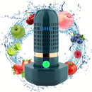 Limpiador de Frutas y Verduras Inalámbrico con USB, Dispositivo para Lavar Frutas, Verduras, Arroz, Carne y Vajilla (Azul)
