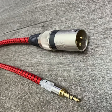 Cable de audio masculino XLR 3,5 mm de alta calidad, adecuado para teléfonos inteligentes, computadoras, tarjetas de sonido, micrófonos y altavoces - Diseño redondo duradero con conector de tablero suave