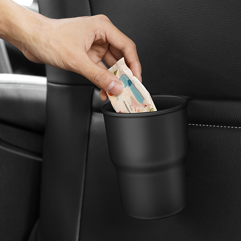 Soporte de vaso para coche versátil, compatible con dispositivos móviles, bebidas, objetos pequeños y sirve como contenedor de basura para el almacenamiento del coche, adecuado para los compartimentos del centro de consola y respaldo de asiento.