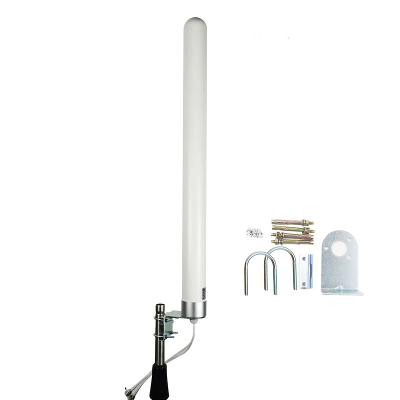 Antena 4G LTE para Exterior - Amplificador de Señal Celular Omni-Direccional 2x2 MIMO de 74.93 cm con Ganancia de 12dBi, Diseño de Alta Calidad y Compatibilidad con Operadores (AT&T/Verizon/Sprint/T-Mobile), Antenas para Wifi, Mejora del Internet Móvil,
