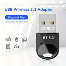 Adaptador de red inalámbrica USB BT 5.3, receptor de dongle inalámbrico USB, compatible con varios dispositivos como computadoras, auriculares, teclados, ratones y altavoces. Soporta Plug-and-Play para Windows 11/10/8.1 y es automáticamente compatible co