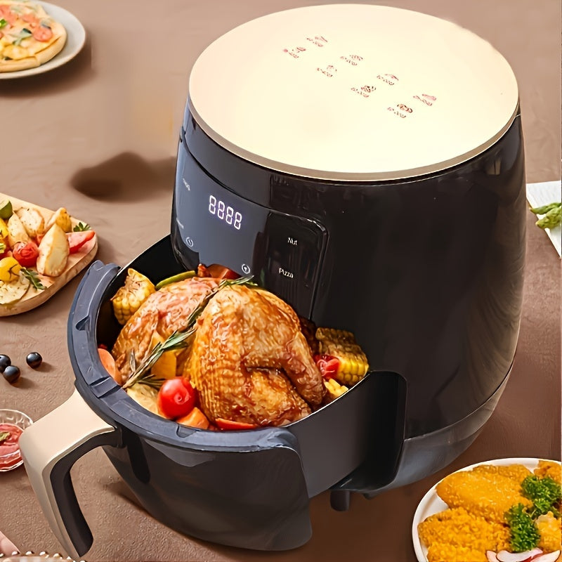 Freidora de aire automática doméstica 4.5L, pantalla táctil inteligente, máquina para papas fritas con gran capacidad