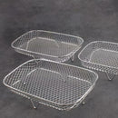 Conjunto de 3 piezas de Accesorios para Freidora de Aire de Acero Inoxidable 304, Rejilla para Microondas, Rejilla de Acero Inoxidable para Freidora de Aire Multifuncional Rectangular, Adecuada para la Mayoría de las Freidoras de Aire, Rejilla para Freid