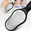 Limpiador de Pies Profesional de Acero Inoxidable con Cubierta - Removedor Ergonómico, Herramienta de Pedicura Antisalpicaduras para el Hogar y Cuidado de Uñas, Diseño Metálico Duradero para Pies Suaves, Mango Cómodo | Construcción de Alta Calidad