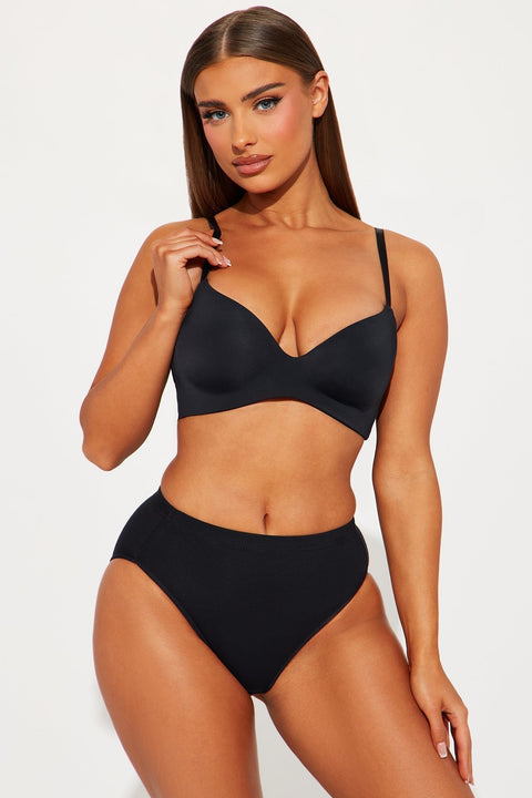 No te olvidaré Panty de cintura alta - Negro.