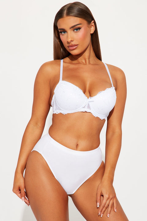 No te olvidaré panty alto de corte - blanco