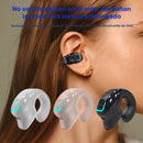 Auriculares inalámbricos con clip de larga duración, control universal de teléfono y cancelación de ruido de voz - Ideales para ejercicio y compatibles con todos los teléfonos inteligentes, diseño de clip seguro, llamadas, videos y reproducción de música