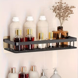 1 unidad/2 unidades, estante de plástico para pared sin taladro, gran capacidad, ideal para baño y cocina, ahorra espacio, fácil de instalar, para artículos de tocador, cosméticos y objetos varios