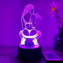 Lámpara de escritorio artística 3D con control remoto: 16 opciones de color, alimentación USB y funcionalidad táctil con botón