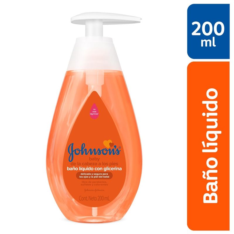 BANO LIQ JOHNSONS 200ML BABY CABEZA/PIES