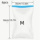 6pcs-Bolsas de Compresión Sin Bomba - Bolsas Ahorradoras de Espacio - No Necesita Vacío ni Bomba para Viajar - Ayudante de Almacenamiento Ahorra Espacio, Haz que Tu Viaje Sea Conveniente, Almacenamiento de Calcetines y Ropa para Viajar y en Casa