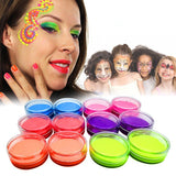 Pinta Caritas Color Neón X12 Maquillaje Halloween Pintura Fiestas PC02-JJS