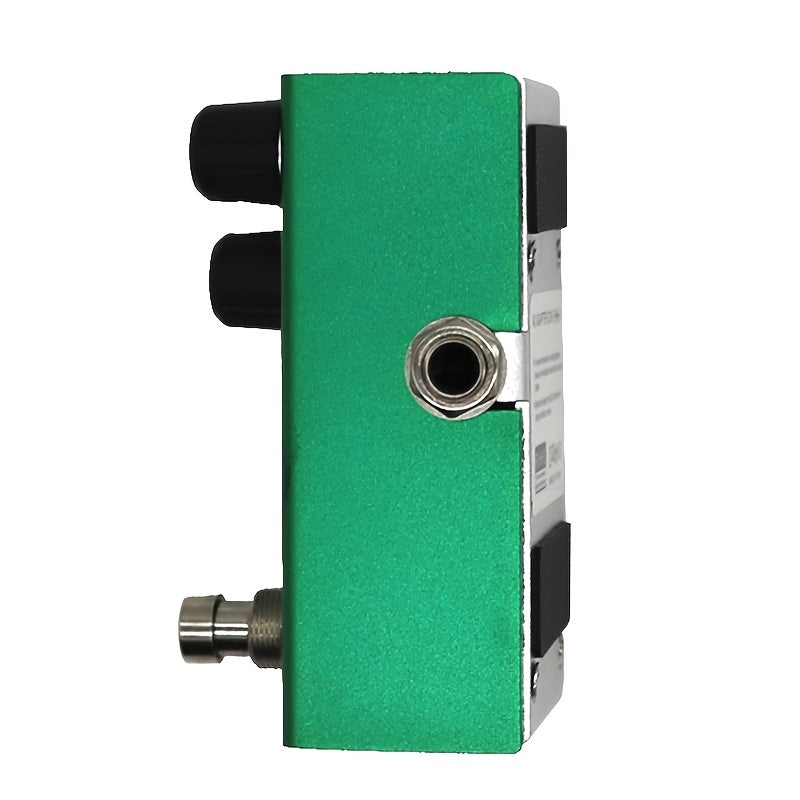 Pedal de efectos para guitarra eléctrica MINI con retardo analógico, bypass verdadero, mezcla de tiempo y repetición, incluye fuente de alimentación de 9V, color verde profundo.