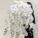 Conjunto Elegante de 6 Guirnaldas de Orquídeas Artificiales - Orquídeas Mariposa para Decoración del Hogar y Bodas, Regalo Perfecto para San Valentín, Día de la Madre, Navidad y Año Nuevo, Flor de Lan, Decoración de Patio