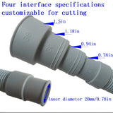 1pc Tubo de Drenaje Flexible de 6.56 Pies de Largo, Material Plástico Grueso y Extensible, Fácil Instalación con Cuatro Especificaciones de Interfaz (Diámetro Interior de 1/4", 20mm/22mm/28mm), Duradero para Lavadoras/Lavavajillas, Opciones de Corte Vers